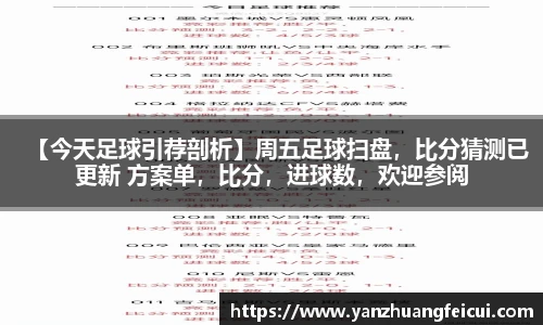 【今天足球引荐剖析】周五足球扫盘，比分猜测已更新 方案单，比分，进球数，欢迎参阅